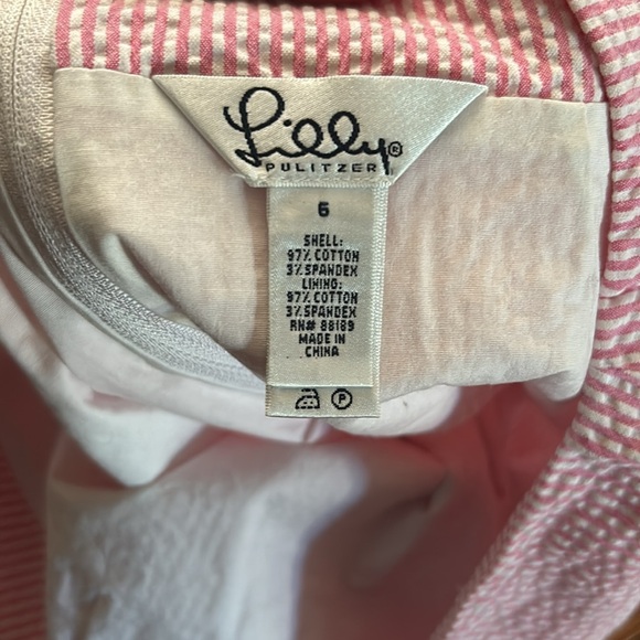 Lilly Pulitzer Palm Classics Princess Pin Seersucker Stripe Kitty Skirt - Picture 5 of 6
